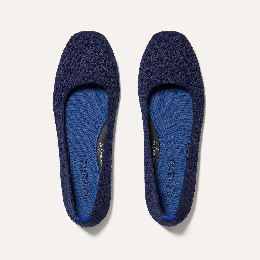 Rothy's The Max Square - Deep Navy Crochet Size 8.58.5